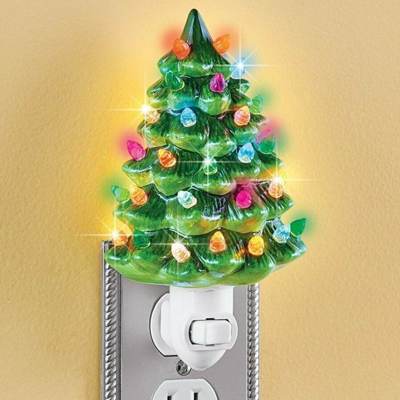 Other - Ceramic Christmas Tree Night Light - 6"H,